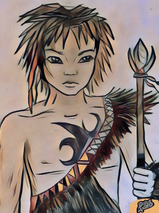 Zephaniah demonic tribal boy from Thyatria of The Nepenthe by Harley Kallisti